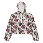 Women’s cropped windbreaker Summer Bouquets Flower Summer Rose Women's Cropped Windbreaker Jacket