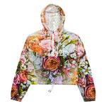 Women’s cropped windbreaker Summer Bouquets of Flowers Summer Rose Women's Cropped Windbreaker Jacket