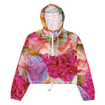 Women’s cropped windbreaker Vibrant Field of Roses Summer Rose Women's Cropped Windbreaker Jacket