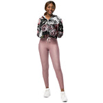 Women’s cropped windbreaker Victorian Rose Floral Summer Rose Women's Cropped Windbreaker Jacket