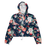 Women’s cropped windbreaker Vintage Floral Rose and small Flowers Summer Rose Women's Cropped Windbreaker Jacket