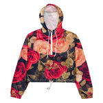 Women’s cropped windbreaker Vintage Flowers Rose Floral Summer Rose Women's Cropped Windbreaker Jacket