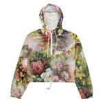 Women’s cropped windbreaker Vintage Rose Flowers Summer Rose Women's Cropped Windbreaker Jacket