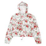 Women’s cropped windbreaker Vintage Roses Summer Garden Summer Rose Women's Cropped Windbreaker Jacket