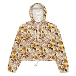 Women’s cropped windbreaker Watercolor Seamless Pattern with Contoured Element Summer Rose Women's Cropped Windbreaker Jacket