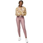 Women’s cropped windbreaker Watercolor Seamless Pattern with Contoured Element Summer Rose Women's Cropped Windbreaker Jacket