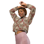 Women’s cropped windbreaker Skulls and Roses Flowers Summer Rose Women's Cropped Windbreaker Jacket