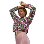 Women’s cropped windbreaker The Mice party FlowerSummer Rose Women's Cropped Windbreaker Jacket