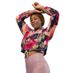 Women’s cropped windbreaker Vintage Flowers Rose Floral Summer Rose Women's Cropped Windbreaker Jacket