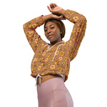 Women’s cropped windbreaker Yellow Roses Summer Rose Women's Cropped Windbreaker Jacket