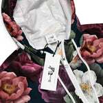 Women’s cropped windbreaker Floral Pattern Garden Flower Summer Rose Women's Cropped Windbreaker