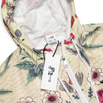 Women’s cropped windbreaker Floral Pattern Red Summer Rose Women's Cropped Windbreaker