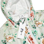 Women’s cropped windbreaker Floral Pattern Rose Pink Garden Summer Rose Women's Cropped Windbreaker