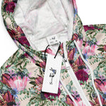 Women’s cropped windbreaker Floral Pattern Tissue Summer Rose Women's Cropped Windbreaker
