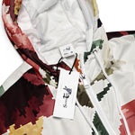 Women’s cropped windbreaker Floral pattern with Roses Watercolor Summer Rose Women's Cropped Windbreaker