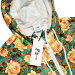 Women’s cropped windbreaker Floral Rose Flower Garden Summer Rose Women's Cropped Windbreaker Jacket