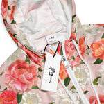Women’s cropped windbreaker Floral Rose Flower Watercolor Summer Rose Women's Cropped Windbreaker Jacket