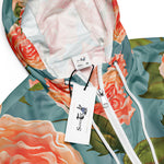 Women’s cropped windbreaker Floral Rose Garden Summer Rose Women's Cropped Windbreaker Jacket