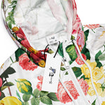 Women’s cropped windbreaker Floral Roses Vintage Spring Summer Rose Women's Cropped Windbreaker Jacket