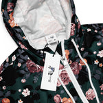 Women’s cropped windbreaker Garden Flower Rose Pattern Summer Rose Women's Cropped Windbreaker Jacket