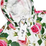 Women’s cropped windbreaker Garden Roses Pattern Flower Summer Rose Women's Cropped Windbreaker Jacket
