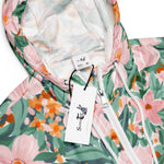 Women’s cropped windbreaker Gouache seamless Spring Flower pattern Summer Rose Women's Cropped Windbreaker Jacket