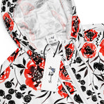 Women’s cropped windbreaker Hand Painting Abstract Watercolor Roses Flowers Summer Rose Women's Cropped Windbreaker Jacket
