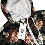Women’s cropped windbreaker Ornate Seamless Pattern With Vintage Peonies Rose Summer Rose Women's Cropped Windbreaker Jacket
