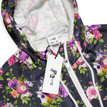 Women’s cropped windbreaker Pink & Purple Peonies Floral Summer Rose Women's Cropped Windbreaker Jacket