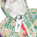 Women’s cropped windbreaker Pink Roses Floral Summer Rose Women's Cropped Windbreaker Jacket