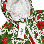 Women’s cropped windbreaker Poinsettia Garden Pattern Summer Rose Women's Cropped Windbreaker Jacket