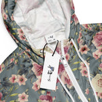 Women’s cropped windbreaker Pretty Pink Roses Pattern Summer Rose Women's Cropped Windbreaker Jacket