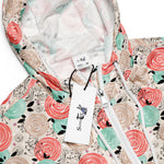 Women’s cropped windbreaker Retro Roses Summer Rose Women's Cropped Windbreaker Jacket