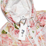 Women’s cropped windbreaker Romantic Pink Rose Summer Rose Women's Cropped Windbreaker Jacket