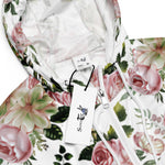 Women’s cropped windbreaker Romantic Pink Roses Floral Summer Rose Women's Cropped Windbreaker Jacket