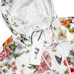 Women’s cropped windbreaker Rose Pink Elegant Floral Watercolor Summer Rose Women's Cropped Windbreaker Jacket