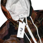 Women’s cropped windbreaker Roses In Fall Vintage Colors Botanical Garden Summer Rose Women's Cropped Windbreaker Jacket