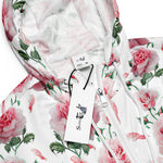 Women’s cropped windbreaker Scatter Pink Roses Pattern Summer Rose Women's Cropped Windbreaker Jacket