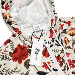Women’s cropped windbreaker Seamless floral pattern with birds Summer Rose Women's Cropped Windbreaker Jacket