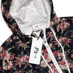 Women’s cropped windbreaker Seamless floral pattern with roses, watercolor Summer Rose Women's Cropped Windbreaker Jacket