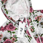 Women’s cropped windbreaker Summer Bouquets Flower Summer Rose Women's Cropped Windbreaker Jacket