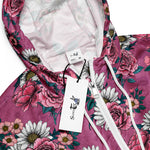 Women’s cropped windbreaker Summer bouquets Rose and Wild Rose Summer Rose Women's Cropped Windbreaker Jacket