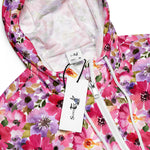 Women’s cropped windbreaker Summer Watercolor Floral Pattern Summer Rose Women's Cropped Windbreaker Jacket