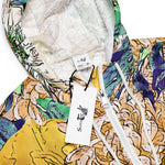 Women’s cropped windbreaker Trendy Yellow & Green Floral GirlySummer Rose Women's Cropped Windbreaker Jacket
