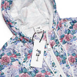 Women’s cropped windbreaker Unicorn Pink & Blue Rose PatternSummer Rose Women's Cropped Windbreaker Jacket