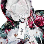Women’s cropped windbreaker Victorian Rose Floral Pink Summer Rose Women's Cropped Windbreaker Jacket