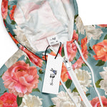 Women’s cropped windbreaker Vintage Floral Flower Summer Rose Women's Cropped Windbreaker Jacket