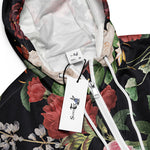Women’s cropped windbreaker Vintage Floral Rose Garden Flower Summer Rose Women's Cropped Windbreaker Jacket