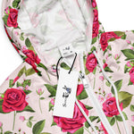 Women’s cropped windbreaker Vintage Floral Rose Garden Summer Rose Women's Cropped Windbreaker Jacket