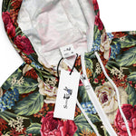 Women’s cropped windbreaker Vintage flowers Floral Victorian Rose Bouquet Leaf Summer Rose Women's Cropped Windbreaker Jacket